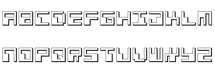 Phaser Bank 3D Font LOWERCASE