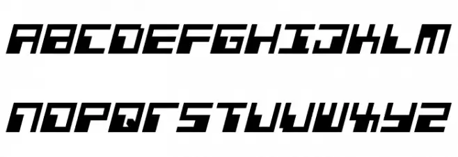 Phaser Bank Bold Italic फ़ॉन्ट अपरकेस