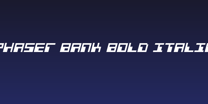 Phaser Bank Bold Italic Social Header