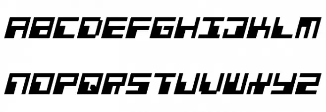 Phaser Bank Bold Italic फ़ॉन्ट लोअरकेस