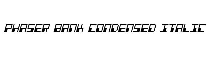 Phaser Bank Condensed Italic  Frei Schriftart Herunterladen