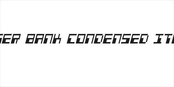 Phaser Bank Condensed Italic Logo