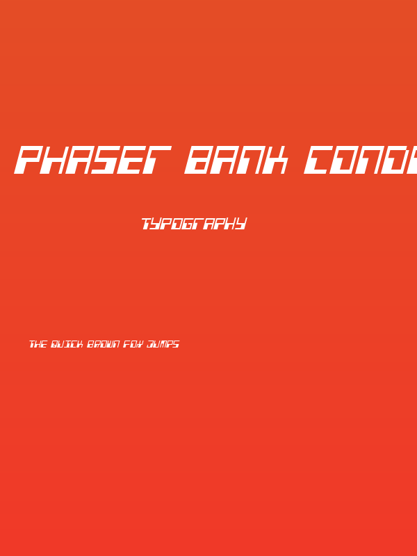 Phaser Bank Condensed Italic Poster