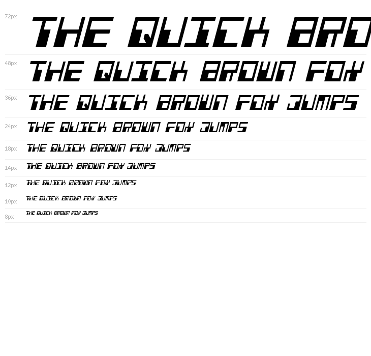 Phaser Bank Condensed Italic Waterfall