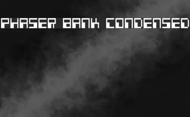 Phaser Bank Condensed फ़ॉन्ट examples
