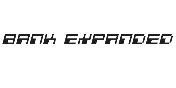 Phaser Bank Expanded Italic Logo