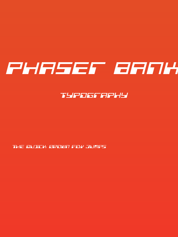 Phaser Bank Expanded Italic Poster