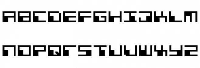 Phaser Bank Expanded Schriftart Groß