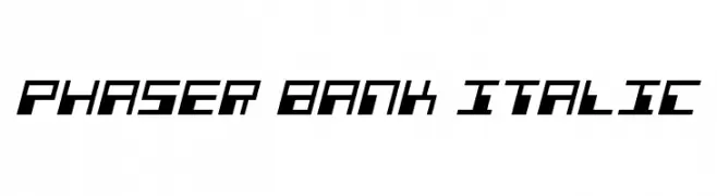 Phaser Bank Italic  Скачать бесплатные шрифты