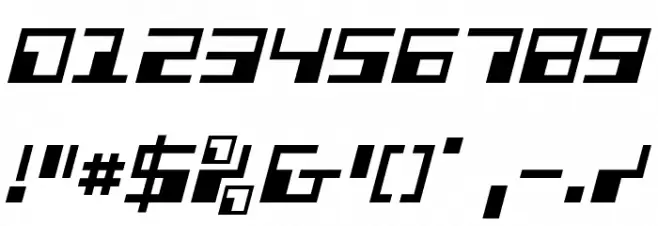 Phaser Bank Italic Font OTHER CHARS