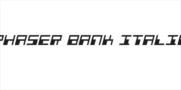Phaser Bank Italic Logo