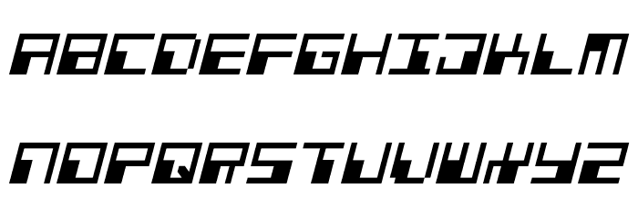 Phaser Bank Italic Font LOWERCASE