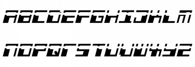 Phaser Bank Laser Italic Fuentes MAYÚSCULAS