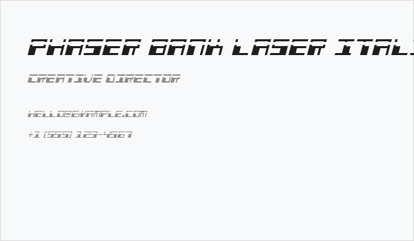 Phaser Bank Laser Italic Business Card