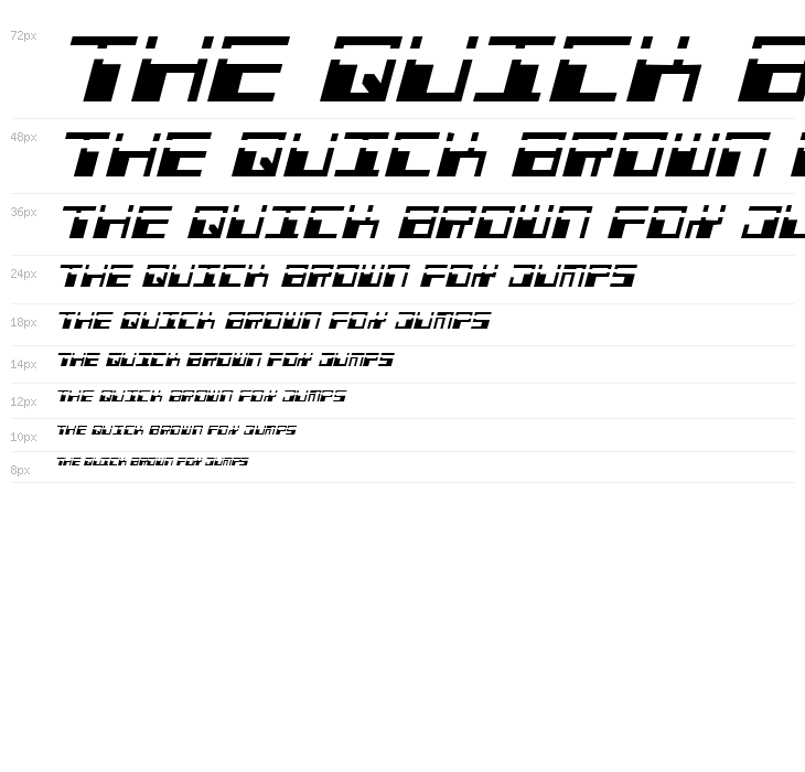 Phaser Bank Laser Italic Waterfall