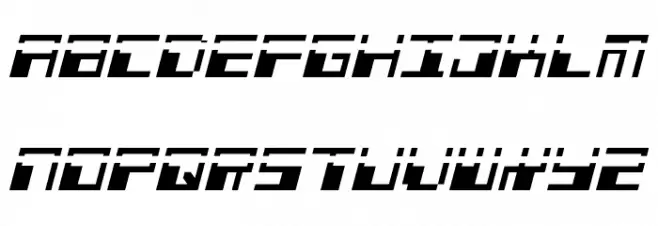 Phaser Bank Laser Italic خط أحرف صغيرة