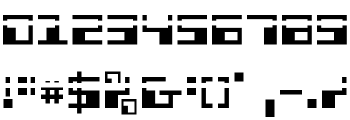 Phaser Bank Laser Font OTHER CHARS