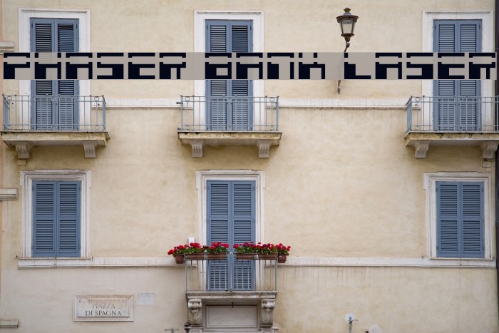 Phaser Bank Laser Font examples