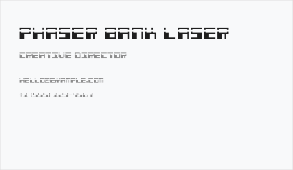 Phaser Bank Laser Business Card