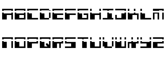 Phaser Bank Laser Font LOWERCASE
