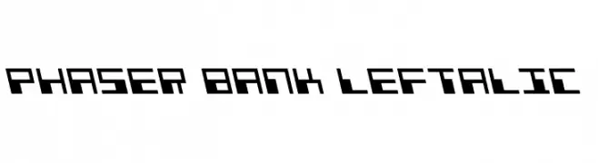 Phaser Bank Leftalic  フリーフォントのダウンロード