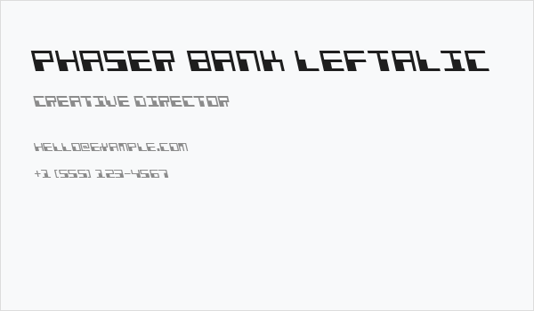 Phaser Bank Leftalic Business Card