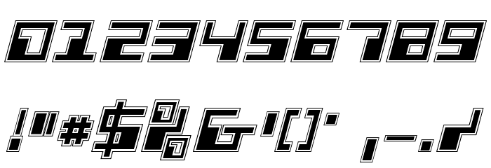 Phaser Bank Pro Italic Font OTHER CHARS