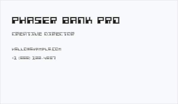 Phaser Bank Pro Business Card