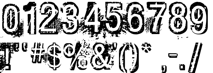 Phat Grunge Bold Font OTHER CHARS