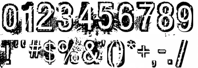 Phat Grunge Bold Font OTHER CHARS