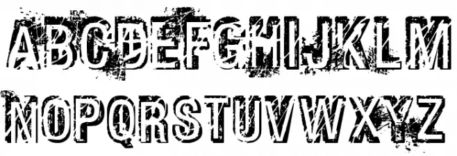 Phat Grunge Bold Schriftart Groß