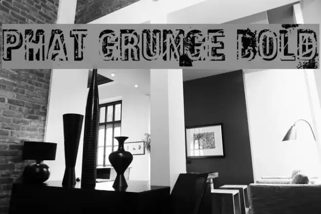 Phat Grunge Bold Font examples