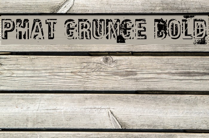 Phat Grunge Bold Font examples