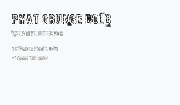 Phat Grunge Bold Business Card