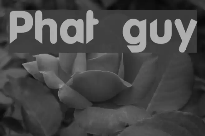 Phat guy Шрифта examples