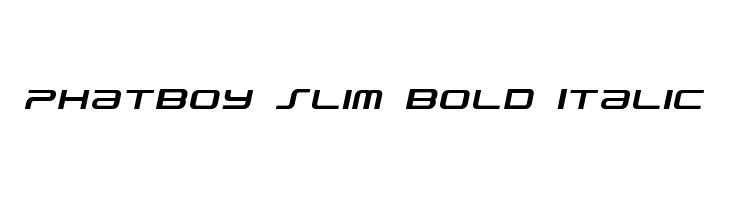 PhatBoy Slim Bold Italic Font