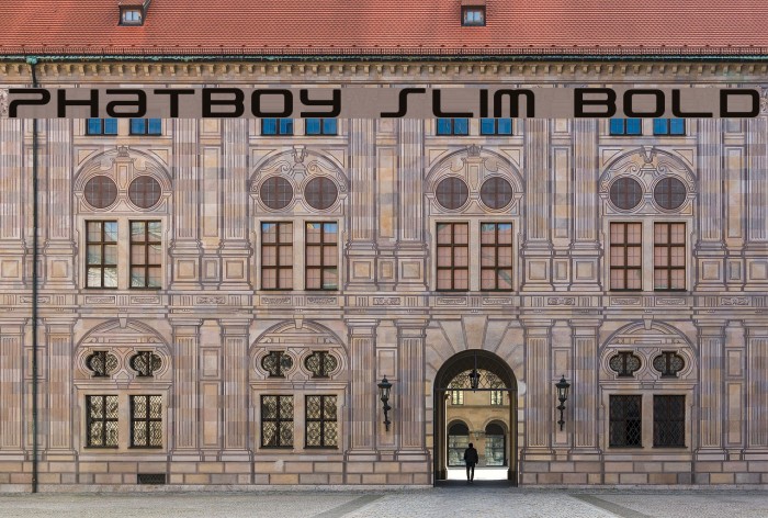 PhatBoy Slim Bold Font examples