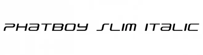 PhatBoy Slim Italic  font caratteri gratis