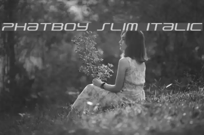 PhatBoy Slim Italic Font examples