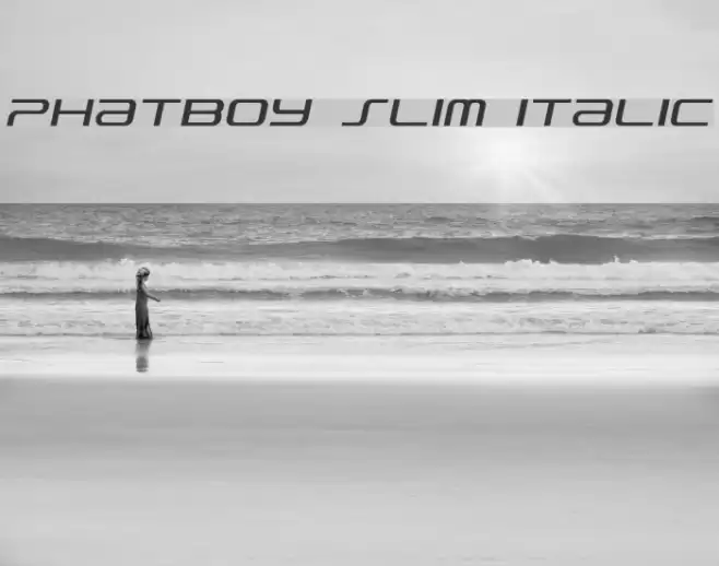 PhatBoy Slim Italic Font examples