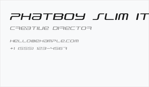 PhatBoy Slim Italic Business Card