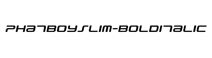 PhatBoySlim-BoldItalic  Frei Schriftart Herunterladen