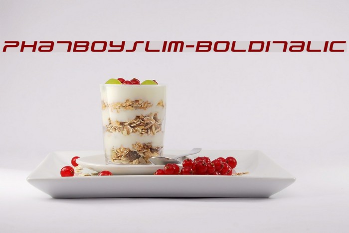 PhatBoySlim-BoldItalic Fonte examples