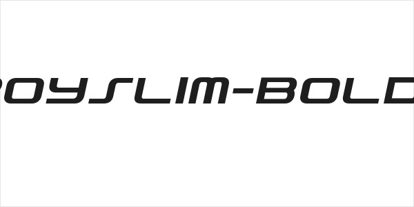 PhatBoySlim-BoldItalic Logo