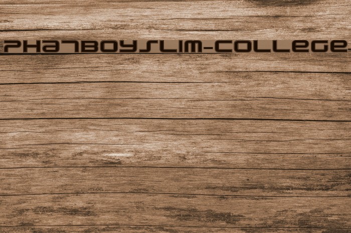 PhatBoySlim-College Font examples