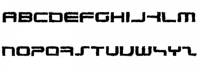 PhatBoySlim-Rough Caratteri MAIUSCOLE
