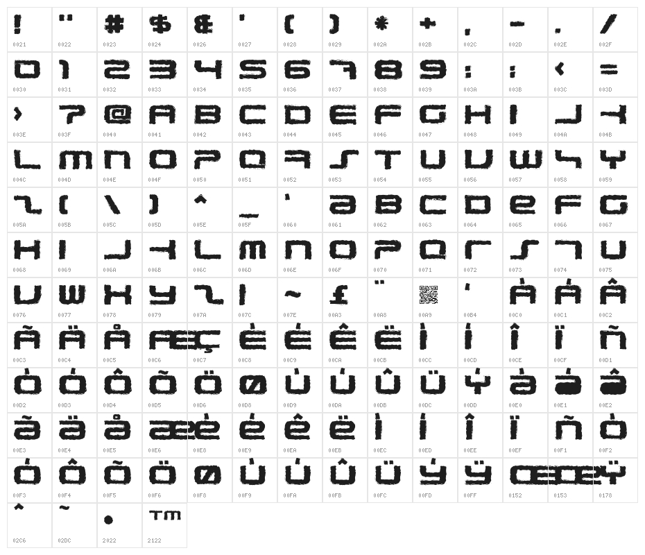 PhatBoySlim-Rough Character Map