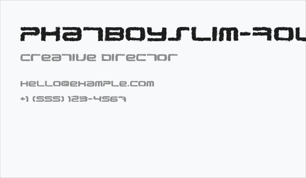 PhatBoySlim-Rough Business Card