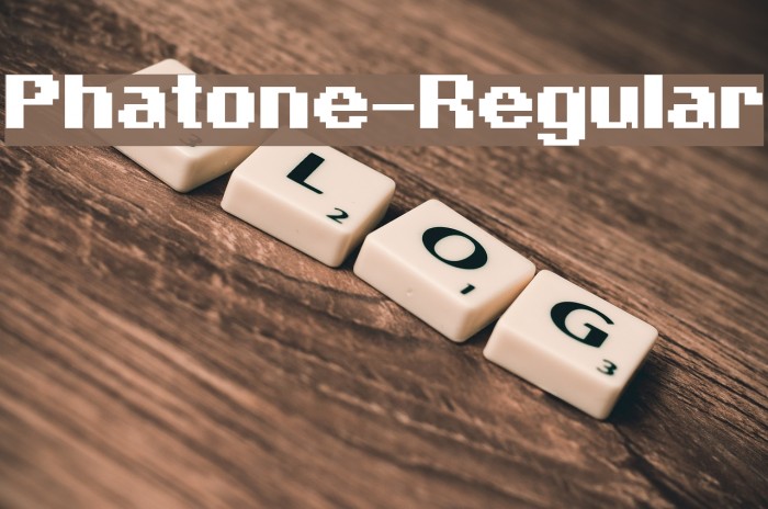 Phatone-Regular Font examples