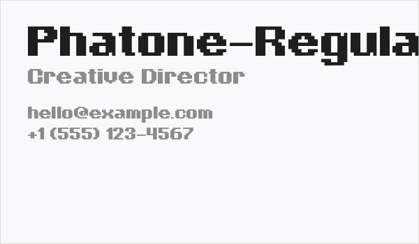 Phatone-Regular Business Card